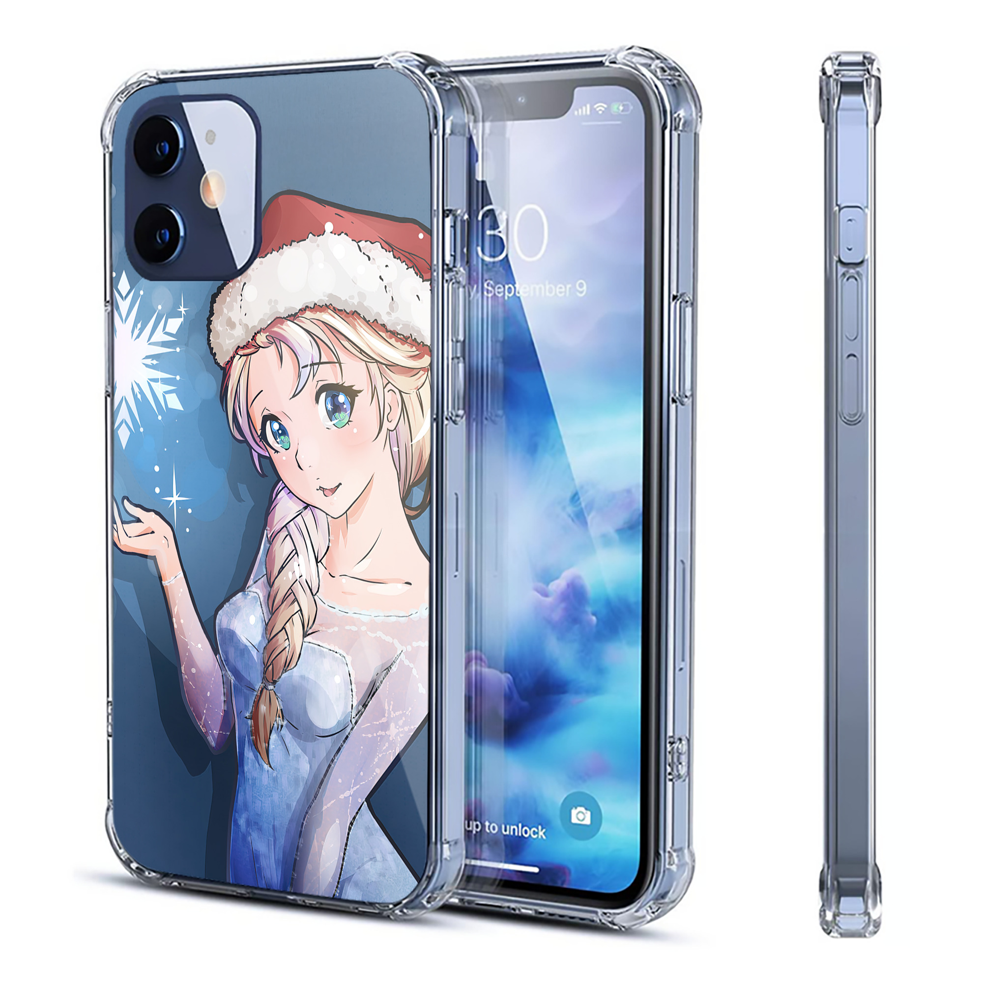 （画像用） アナと雪の女王 アンナ エルサ Frozen Anna Elsa 【iPhone 12シリーズ対応】透明スマホケース（クリアソフトケース）